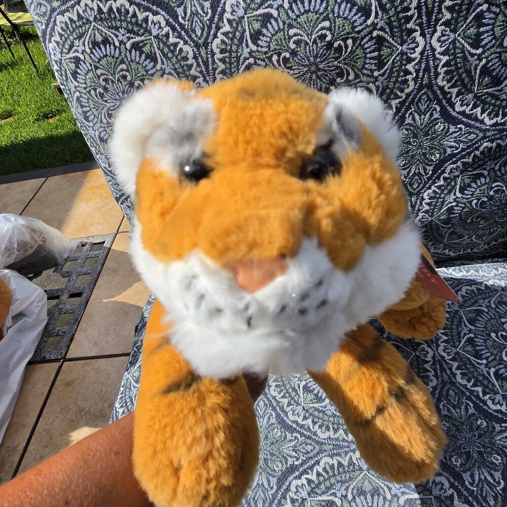 FAO Schwarz Tiger Cub Soft Bean Bag Plush 12" L
